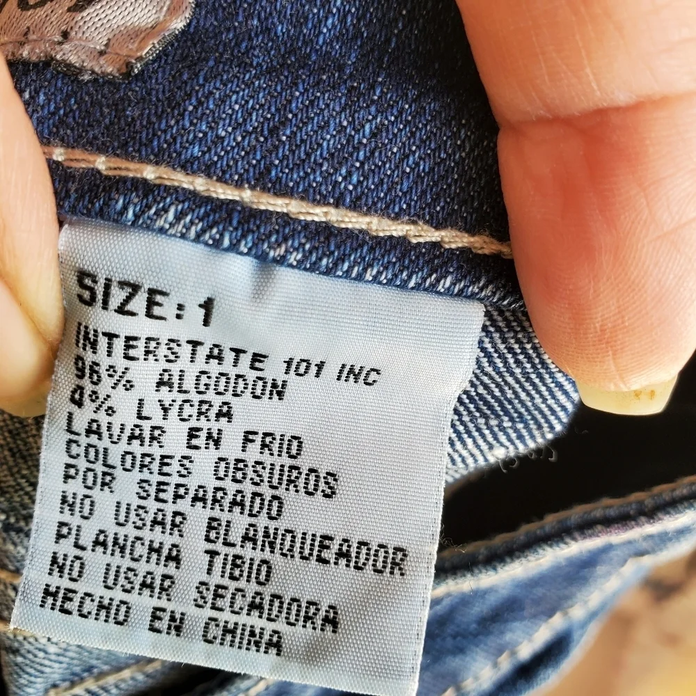 Interstate 101 Low Rise Denim Blue Jean's Sz 1